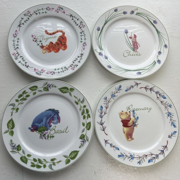 Disney Other - Disney Winnie the Pooh Herb Dinner Plates Set of 4